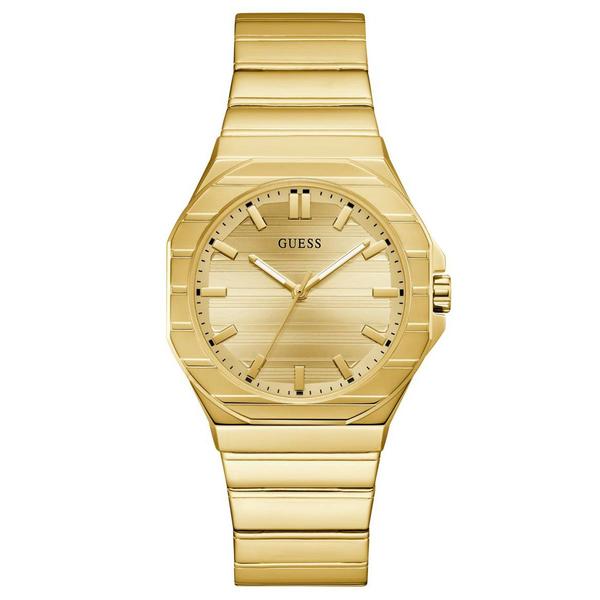 Mens Guess Gold-Tone Sunray Dial Watch - GW1070G2