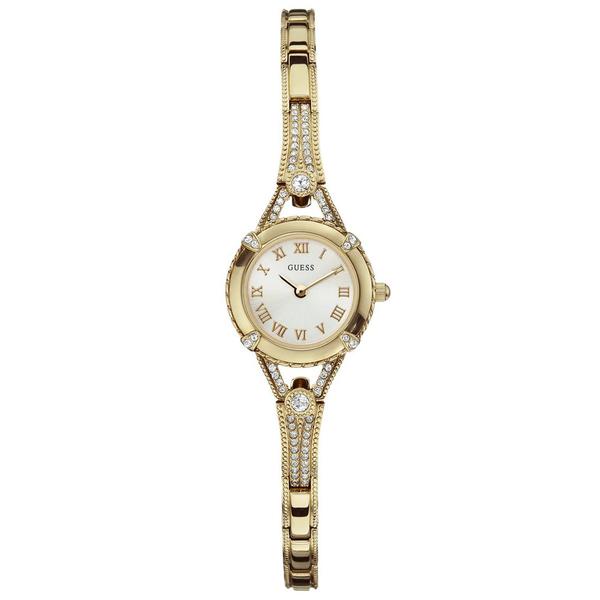 Womens GUESS Gold-Tone Deco-Inspired Watch - U0135L2