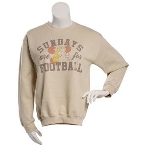 Juniors Hybrid Snoopy Sunday Football Crew Fleece Sweatshirt