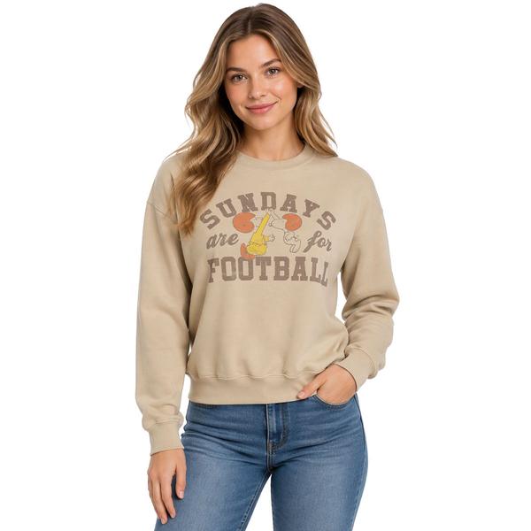 Juniors Snoopy Sunday Football Fleece Sweatshirt alternate view