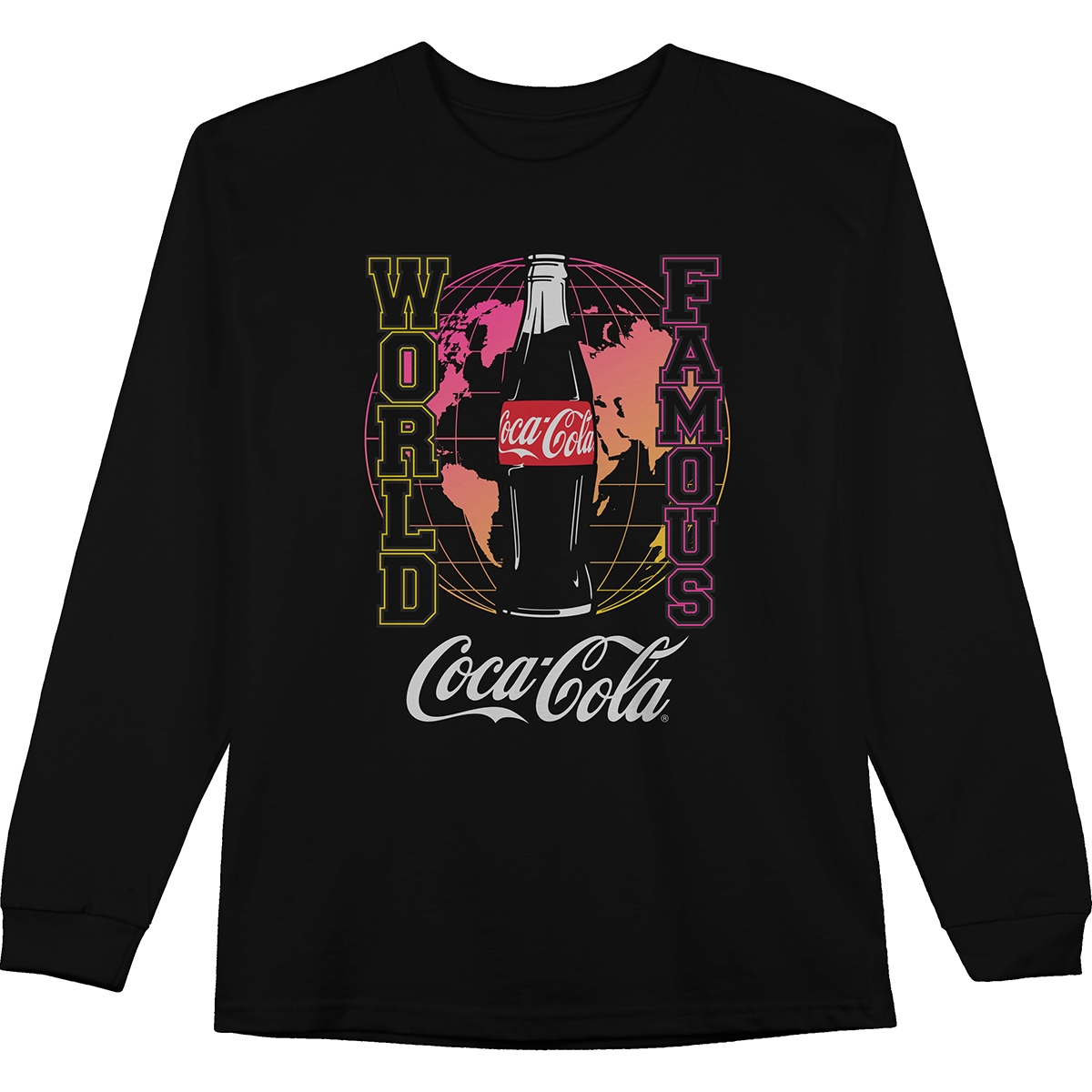 Young Mens Coke Long Sleeve Graphic T-Shirt