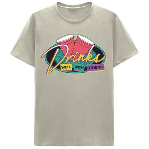 Mens Drinks Well With Others Short Sleeve Graphic Tee