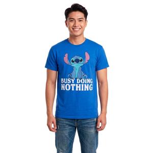 Young Mens Disney Stitch Nothing Graphic Tee