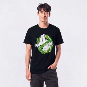 Young Mens Ghostbusters Logo Graphic Tee