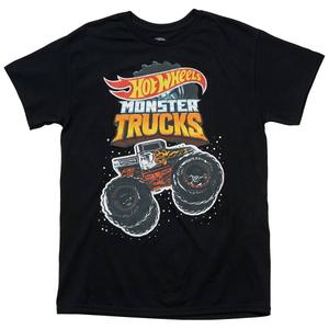 Young Mens Hot Wheels(R) Monster Truck Graphic Tee - Black