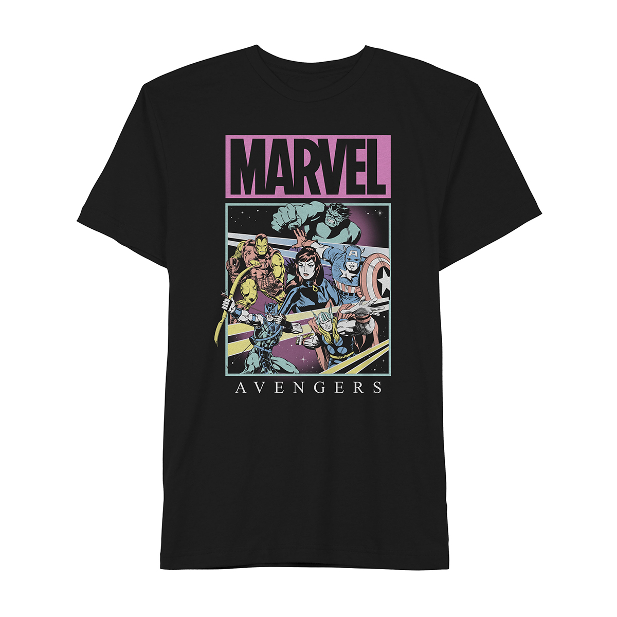 Young Mens The Avengers Short Sleeve Graphic Tee