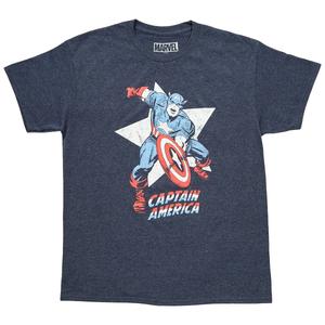 Young Mens Marvel Captain America Short Sleeve Graphic Tee