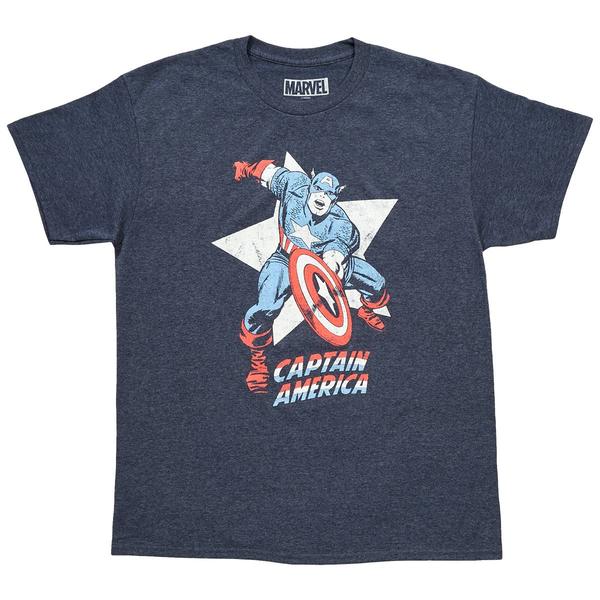 Young Mens Marvel Captain America Short Sleeve Graphic Tee