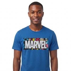 Young Mens Marvel Logo Short Sleeve Graphic Tee