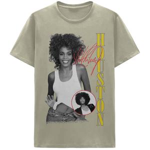 Young Mens Whitney Houston Short Sleeve Graphic Tee