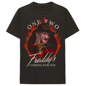 Young Mens One Two Freddy's Coming For You Graphic Tee