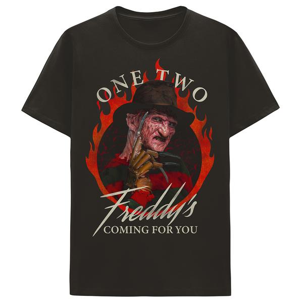 Young Mens One Two Freddy's Coming For You Graphic Tee