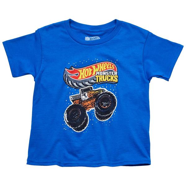 Boys (4-7) Hot Wheels(R) Monster Trucks Short Sleeve Tee - Royal