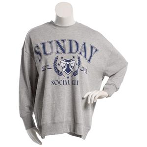 Juniors Plus Gold Rush French Terry Sunday Social Club Sweatshirt