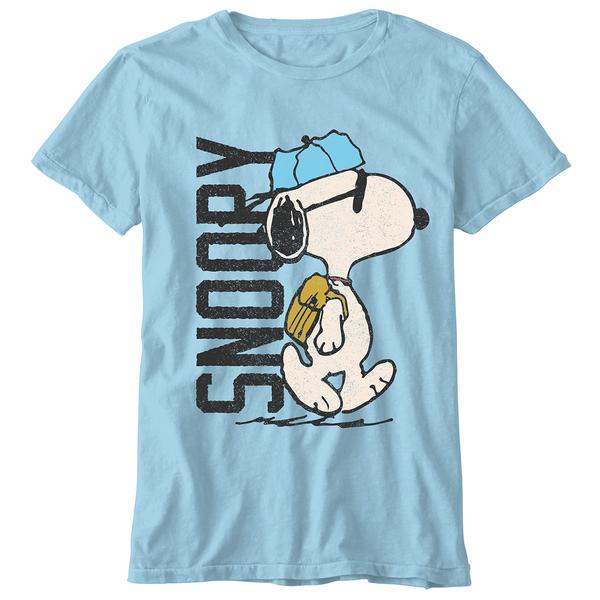 Boys (8-20) Peanuts(tm) Snoopy Walk Short Sleeve Tee - Light Blue
