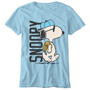 Boys (8-20) Peanuts(tm) Snoopy Walk Short Sleeve Tee - Light Blue
