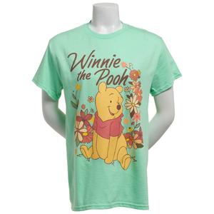 Juniors Hybrid Pooh Sitting Flower Boyfriend Tee alternate view