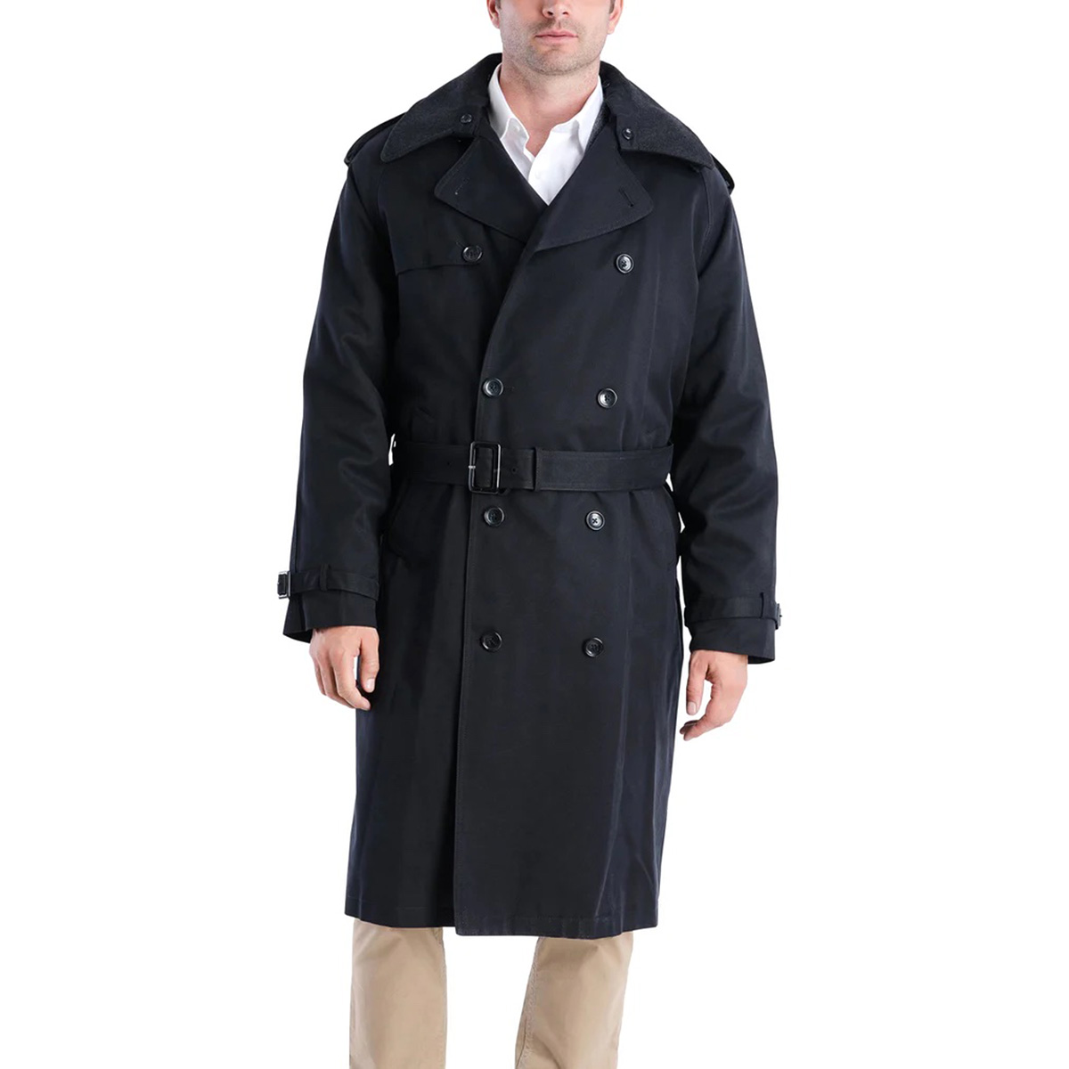 Mens London Fog Microfiber Trench Coat