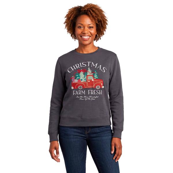 Womens Bare Your Soul by Sweet Soul Christmas Farm Sweatshirt alternate view