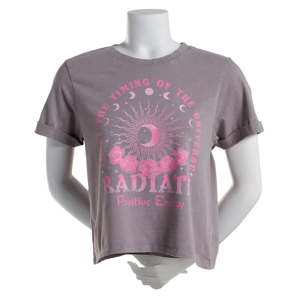 Juniors Attitude Not Included Celestial Rose Graphic Tee