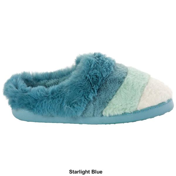 Womens Cuddl Duds(R) Color Block Faux Fur Clog Slippers alternate view
