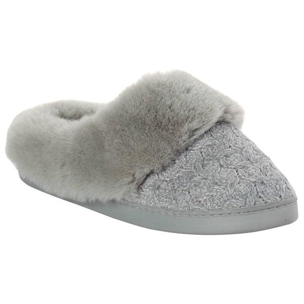 Womens Cuddl Duds(R) Chenille Cable Clog Slippers