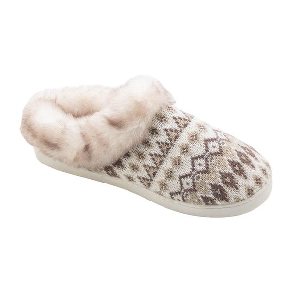 Womens Cuddl Duds(R) Fair Isle Knit Clog Slippers