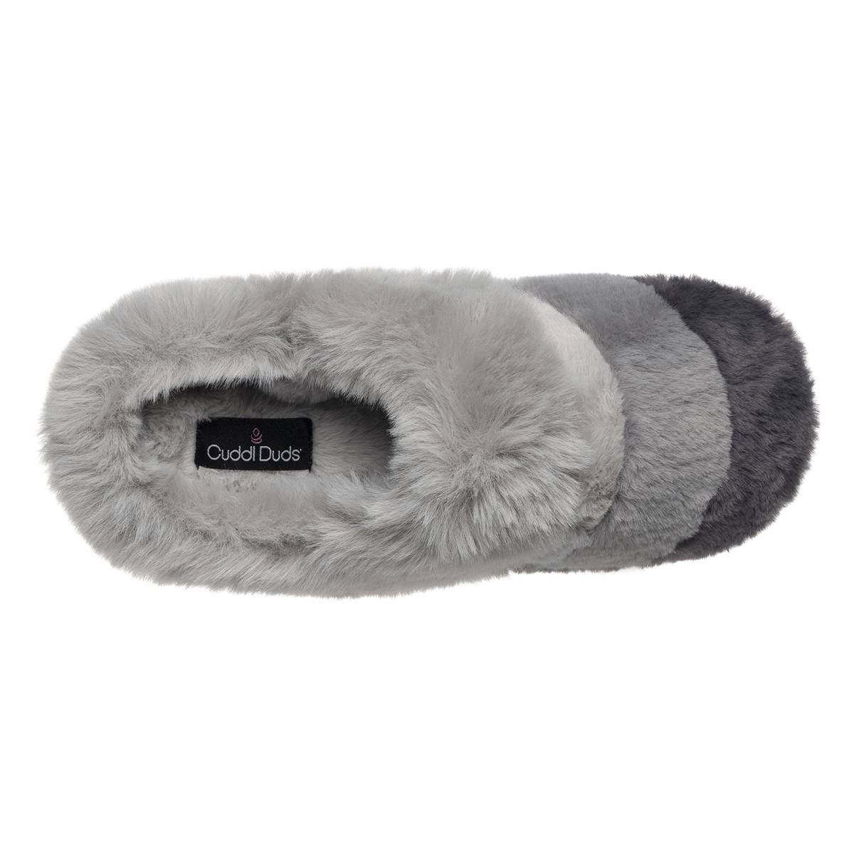 Womens Cuddl Duds(R) Color Block Faux Fur Clog Slippers