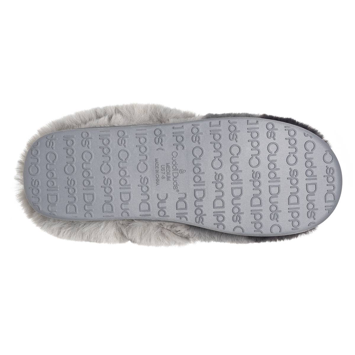 Womens Cuddl Duds(R) Color Block Faux Fur Clog Slippers