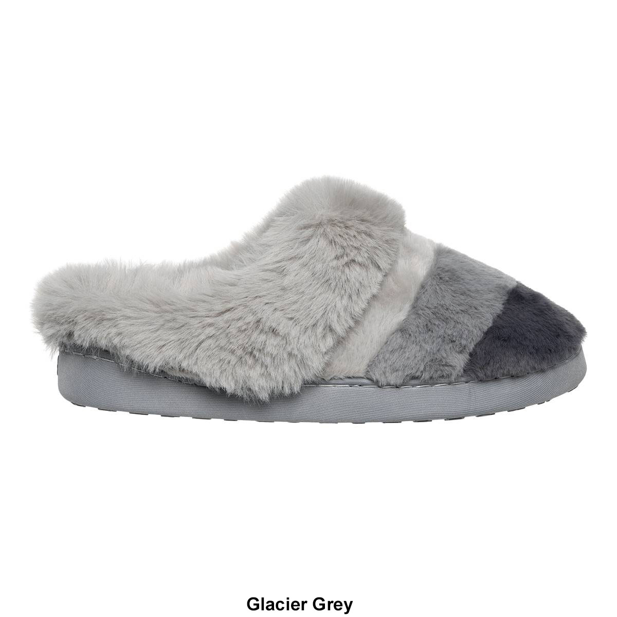 Womens Cuddl Duds(R) Color Block Faux Fur Clog Slippers