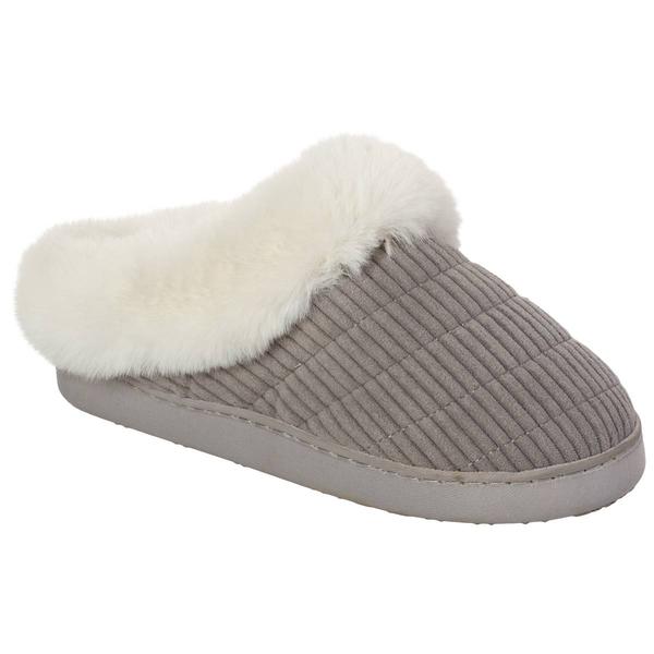 Womens Cuddl Duds(R) Corduroy Puff Clog Slippers alternate view
