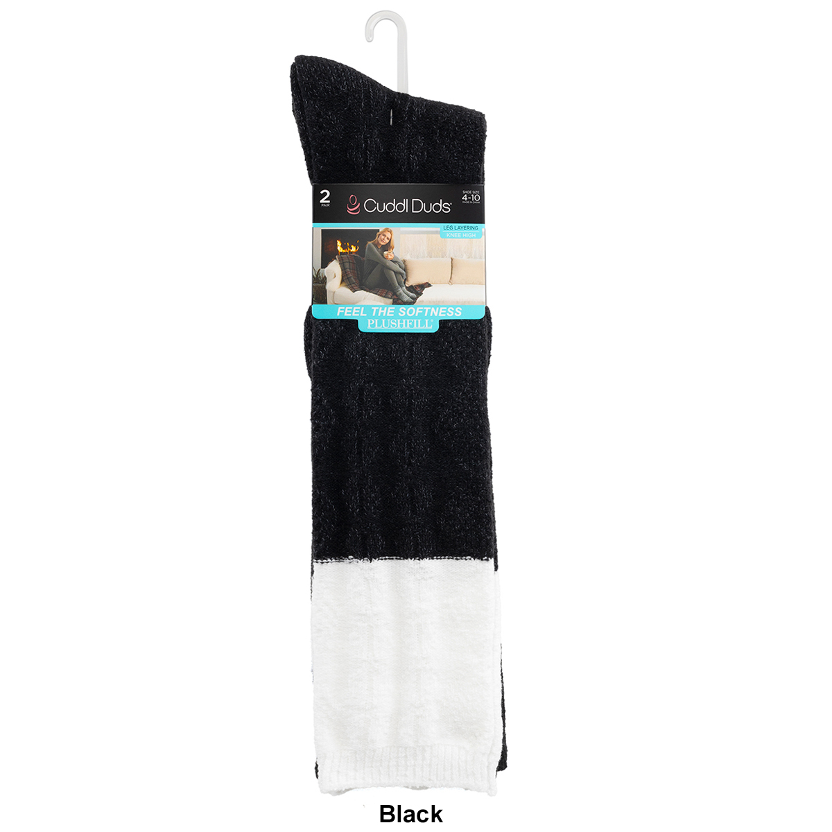 Womens Cuddl Duds(R) 2pk. Color Block Knee High Socks