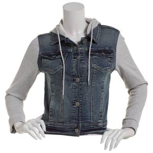 Juniors Wallflower(R) Dreamer Hooded Denim Jacket