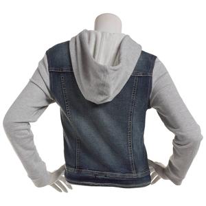 Juniors Wallflower(R) Dreamer Hooded Denim Jacket alternate view