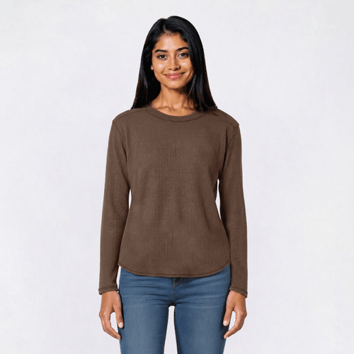 Juniors Wallflower Parker Vintage Waffle Slouch Tunic Tee