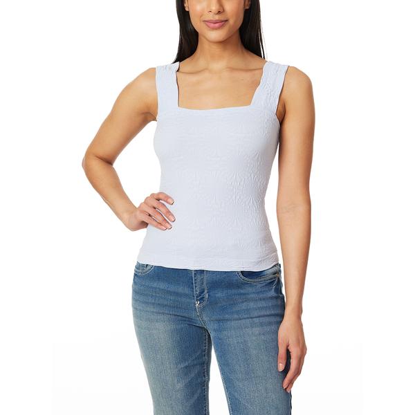 Juniors Wallflower Seamless Floral Square Neck Tank Top alternate view