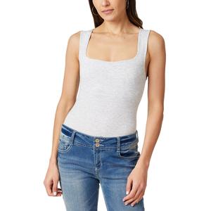 Juniors Wallflower Square Neck Padded Tank Top