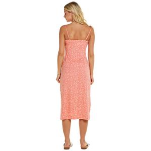 Juniors Wallflower Drape Neck Ditsy Midi Slip Dress alternate view