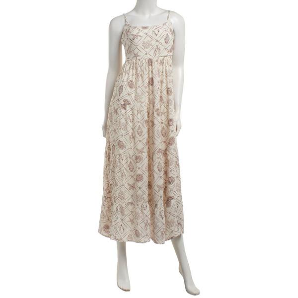 Juniors Wallflower Tropical Print Gauze Tier Midi Dress alternate view