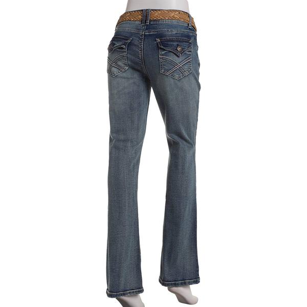 Juniors Wallflower Luscious Curvy Belted Bootcut Jeans alternate view