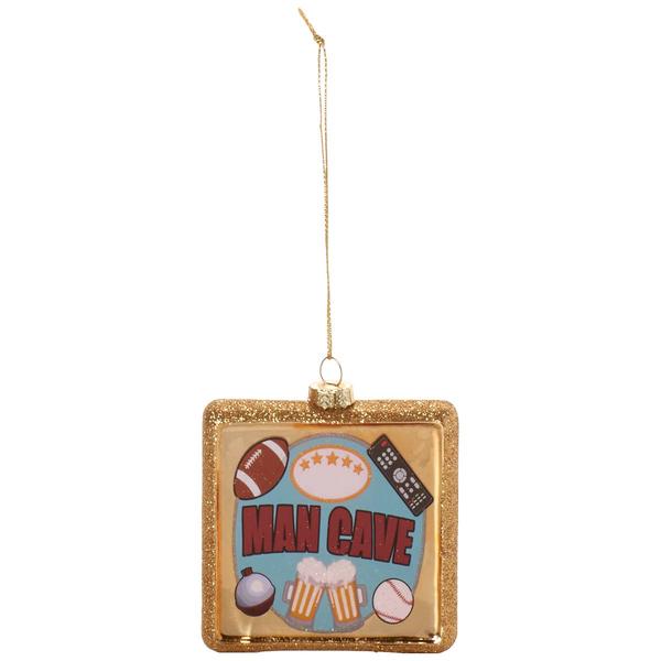 Glass Man Cave Ornament