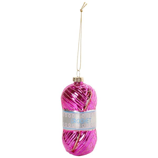 Glass Crochet with Hook Ornament