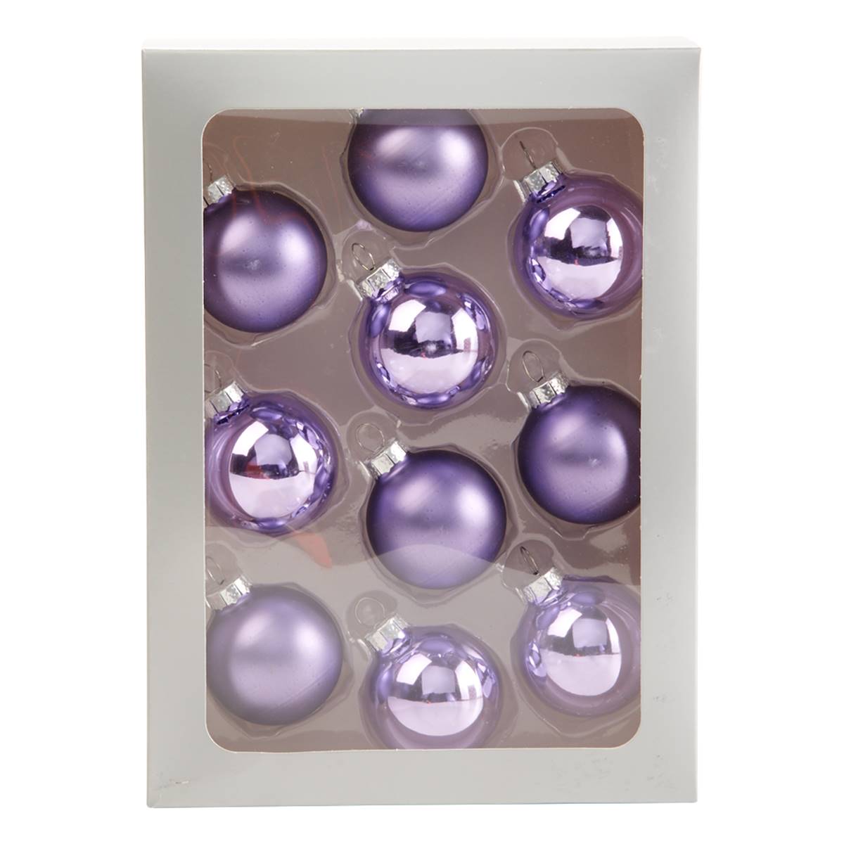 10pk. 45mm Solid Lavender Glass Ball Christmas Ornaments