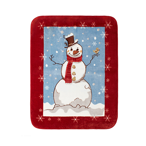 Shavel Hi Pile Luxury Holiday Throw - Snowman