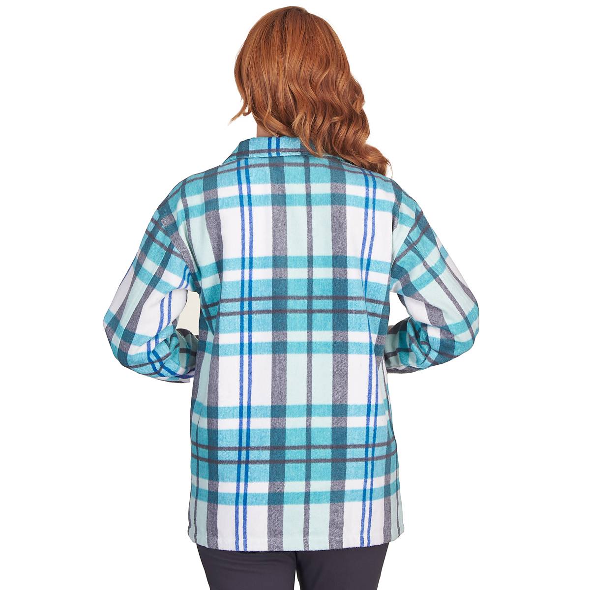 Petite Ruby Rd. Mint Condition Brushed Plaid Oversized Jacket