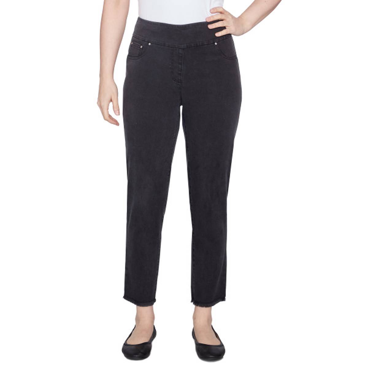 Womens Ruby Rd. Pull On Tencel Denim Ankle Pants