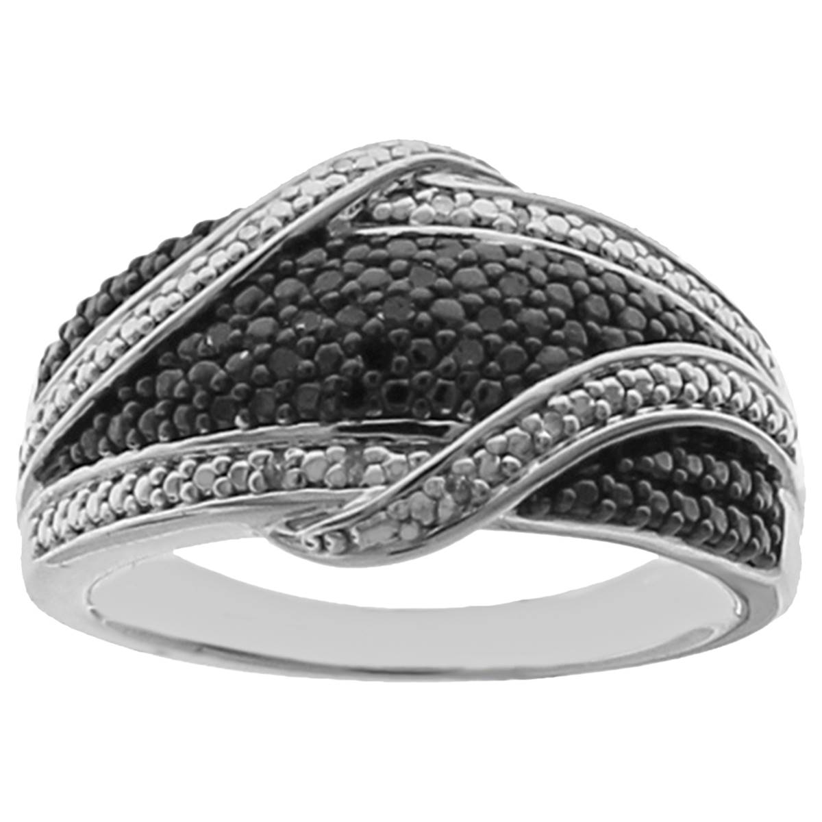 Diamond Classics(tm) 1/10ctw. Black & White Diamond Statement Ring