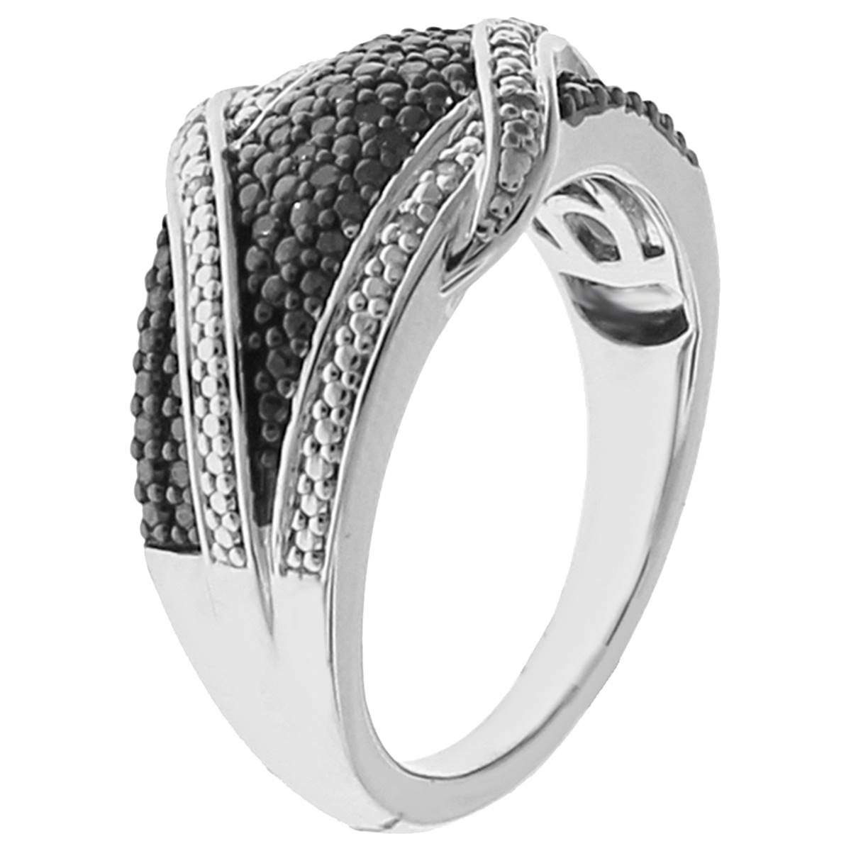 Diamond Classics(tm) 1/10ctw. Black & White Diamond Statement Ring