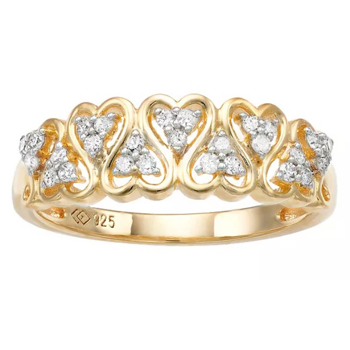 Diamond Classics(tm) 1/5ctw. Diamond 14kt. Gold Plated Heart Ring