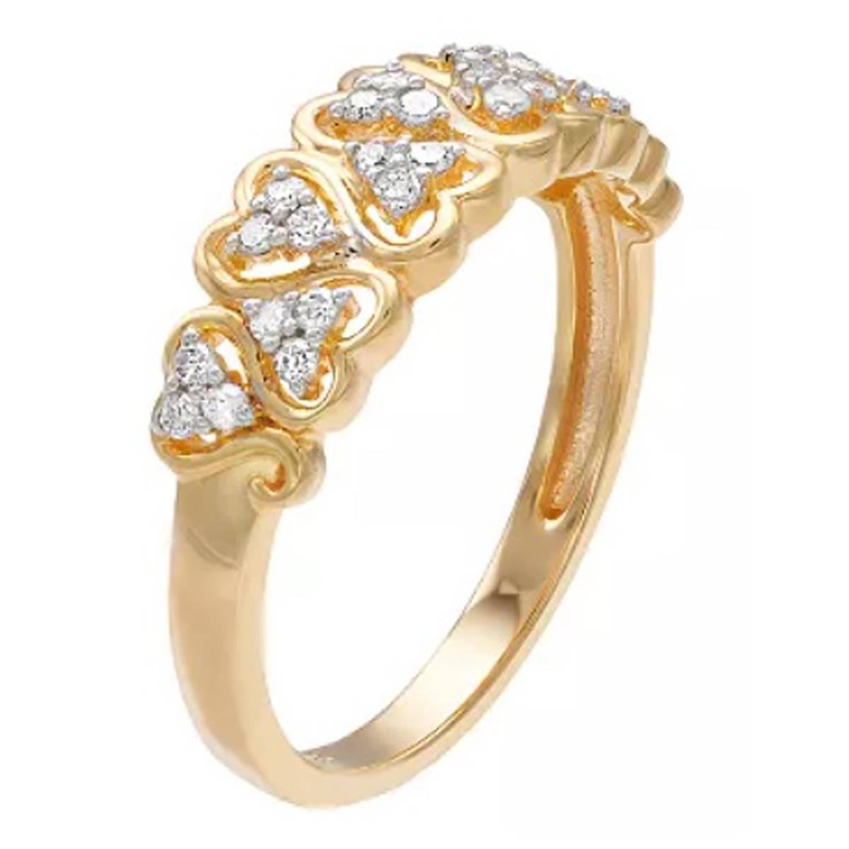 Diamond Classics(tm) 1/5ctw. Diamond 14kt. Gold Plated Heart Ring